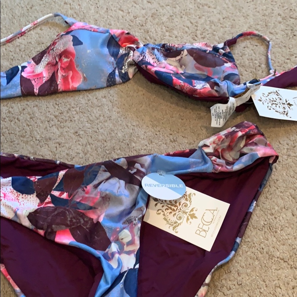 NEW BECCA reversible bikini! Size large